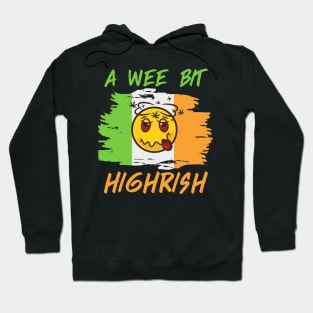 A Wee Bit Highrish Stoner Emoji Irish Flag Hoodie